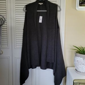 LOFT long ribbed sweater vest cardigan